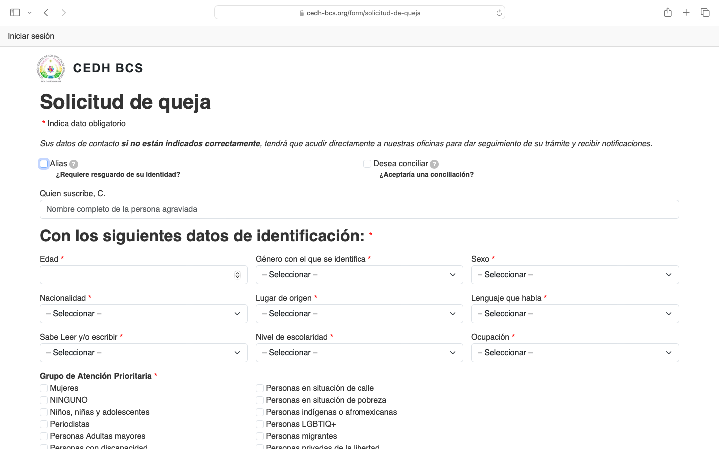 Plataforma institucional segura per a la gestió de drets humans
